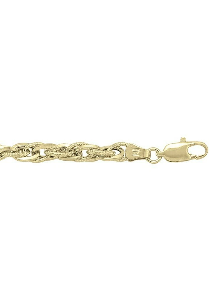 Yellow Gold Hollow Charm Bracelet 10KT