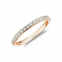 Semi Eternity Diamond Matching Band Rose Gold