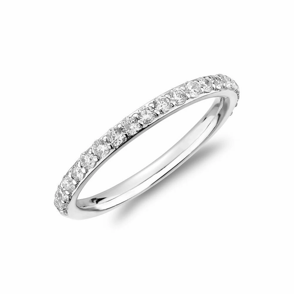 Semi Eternity Diamond Matching Band Gold