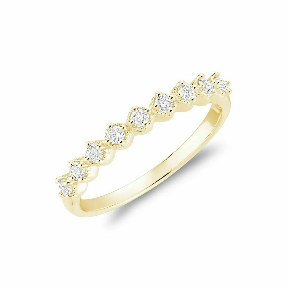 Fashion Diamond Band Yellow Gold