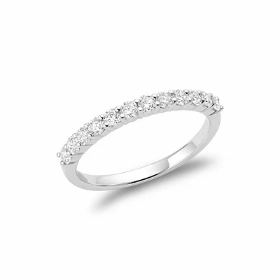 Shared Claw Semi Eternity Diamond Band 14KT Gold 0.25 carat TDW