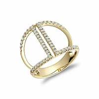 Fashion Diamond Ring Yellow Gold