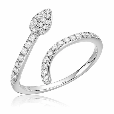 Snake Diamond Ring White Gold