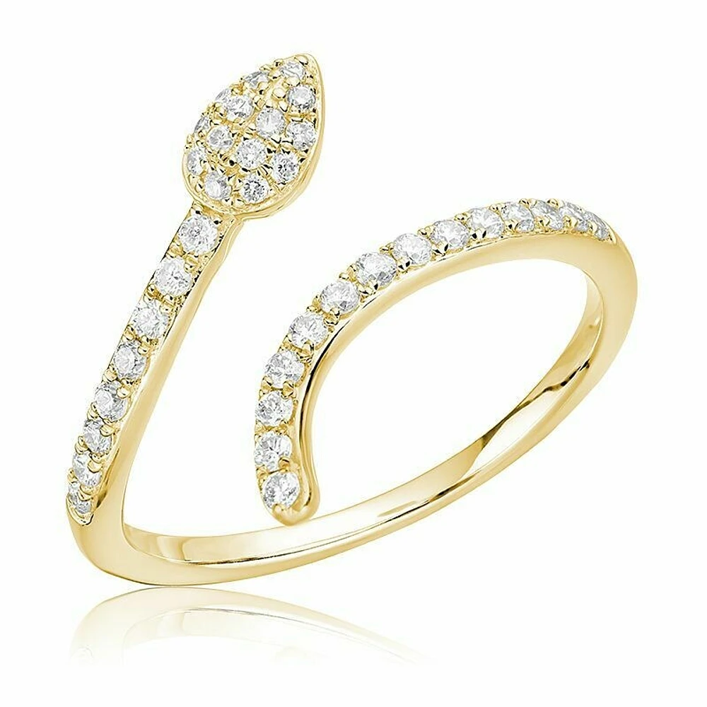 Snake Diamond Ring Yellow Gold