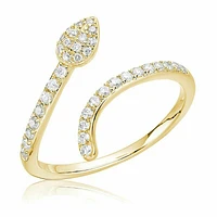 Snake Diamond Ring Yellow Gold