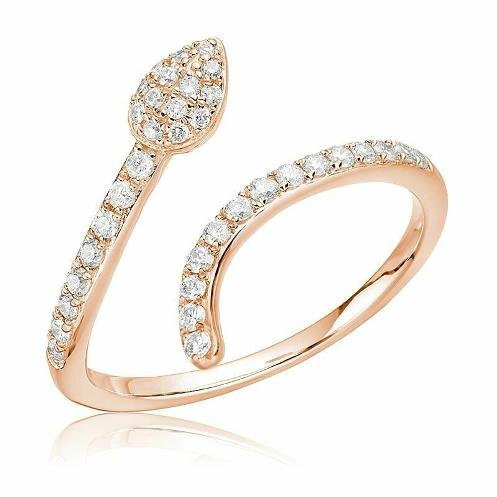 Snake Diamond Ring Rose Gold