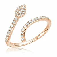 Snake Diamond Ring Rose Gold