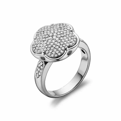 Flower Mount Diamond Fashion Ring 0.50CTDI Gold