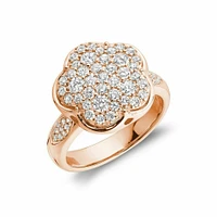 Flower Mount Diamond Fashion Ring 1.00CTDI Rose Gold