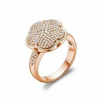 Flower Mount Diamond Fashion Ring 0.50CTDI Rose Gold