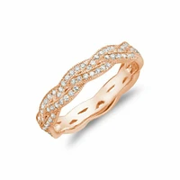 Diamond Pavé Braided Band 14KT Rose Gold 0.21CTDI