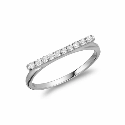 Bar Diamond Fashion Ring White Gold