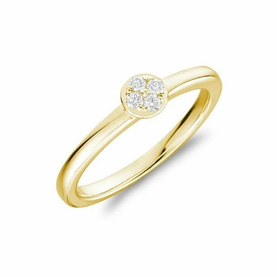 Diamond Cluster Ring 14KT Gold 0.10TDI