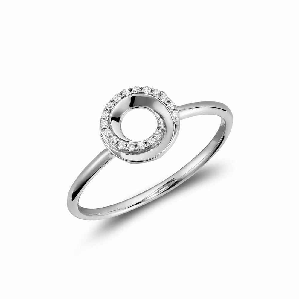 Diamond Swirl Ring 10KT Gold 0.05CTDI