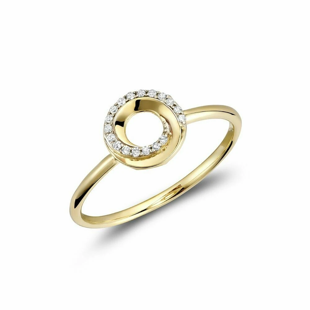 Diamond Swirl Ring 10KT Gold 0.05CTDI