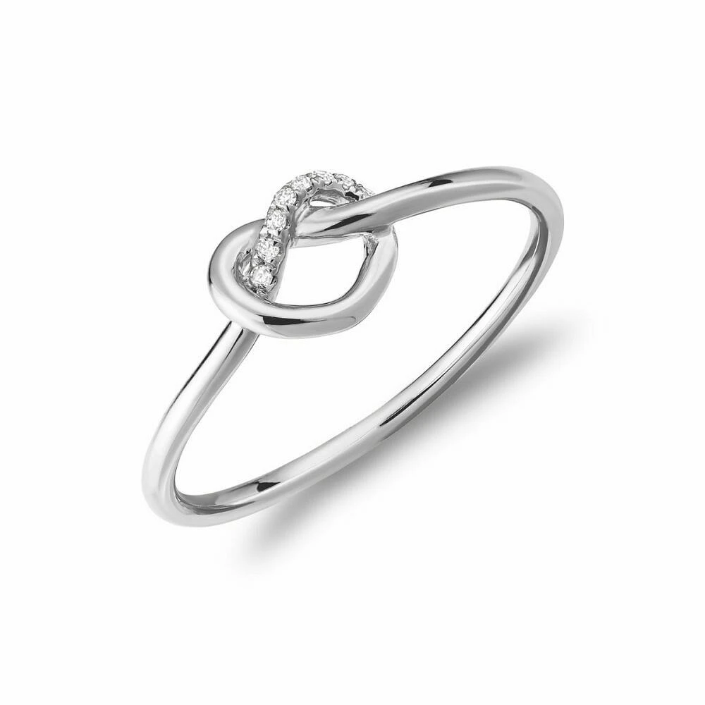 Diamond Love Knot Ring 10KT Gold 0.02CTDI