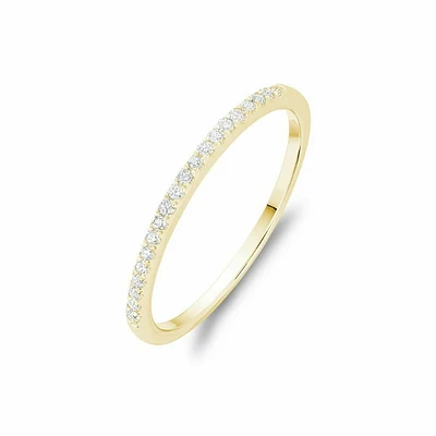 Matching Diamond Engagement Band Yellow Gold