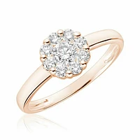 Cluster Mount Diamond Ring 0.15CTDI Rose Gold