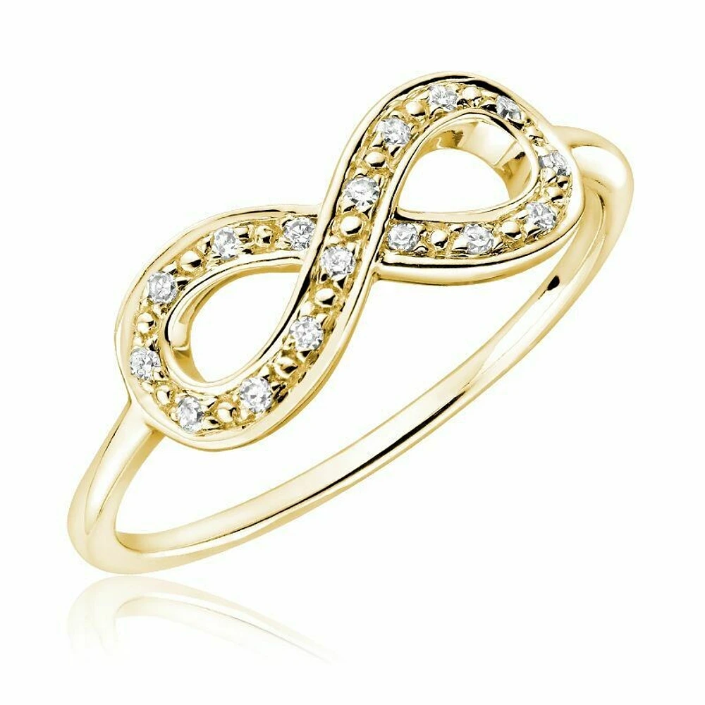 Diamond Infinity Ring Yellow Gold