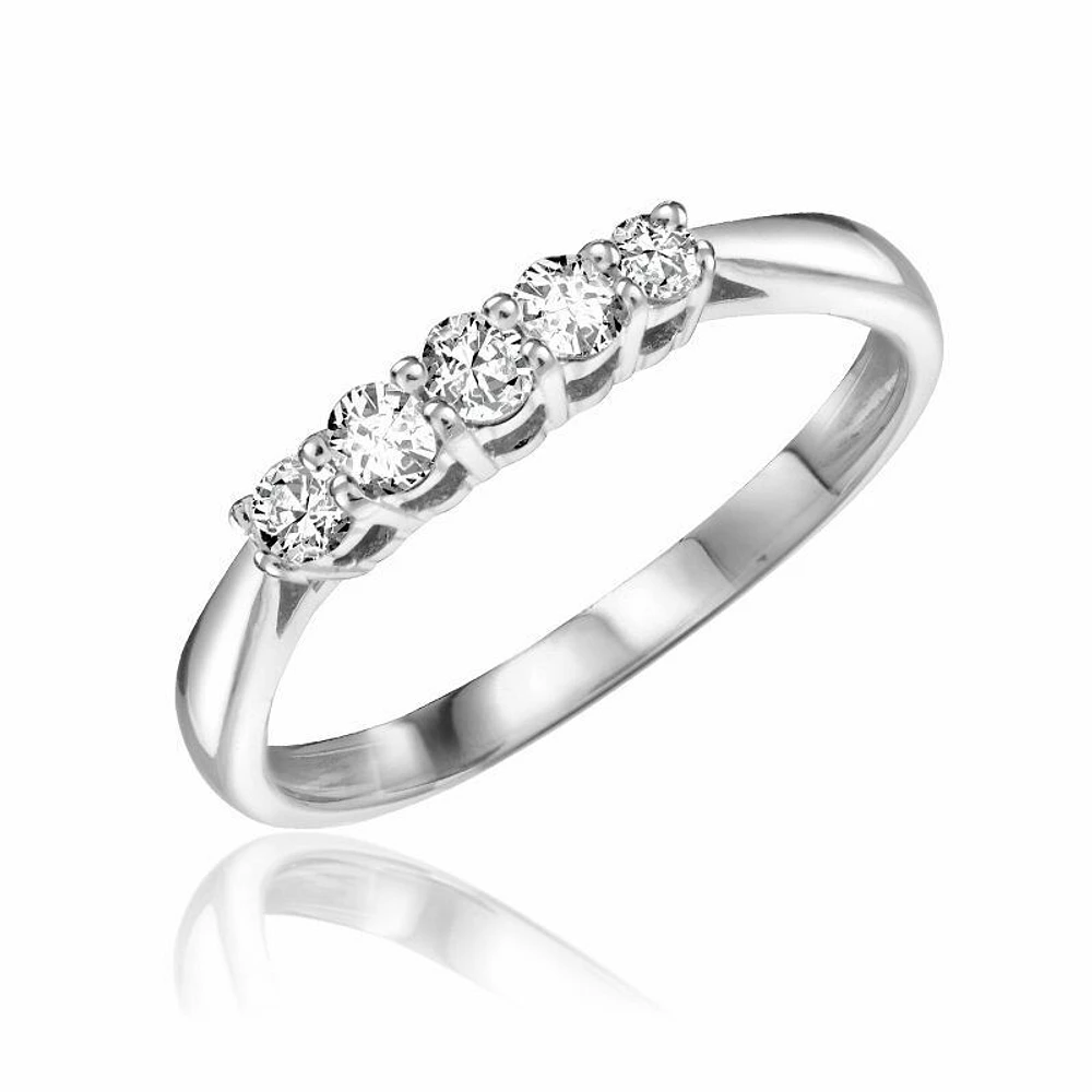 Five Stone Solitaire Diamond Ring Gold