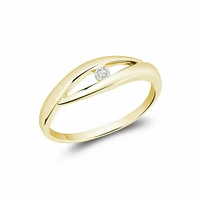 Solitaire Diamond Fashion Ring Yellow Gold