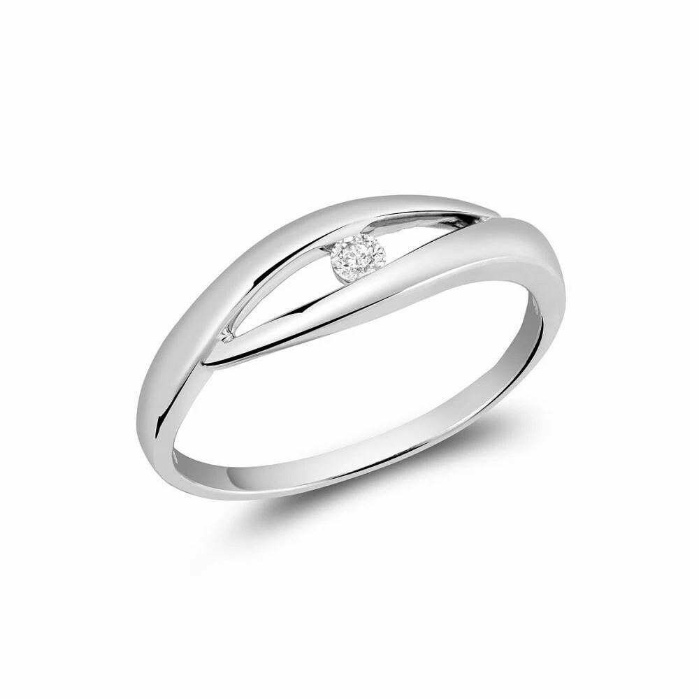 Solitaire Diamond Fashion Ring White Gold