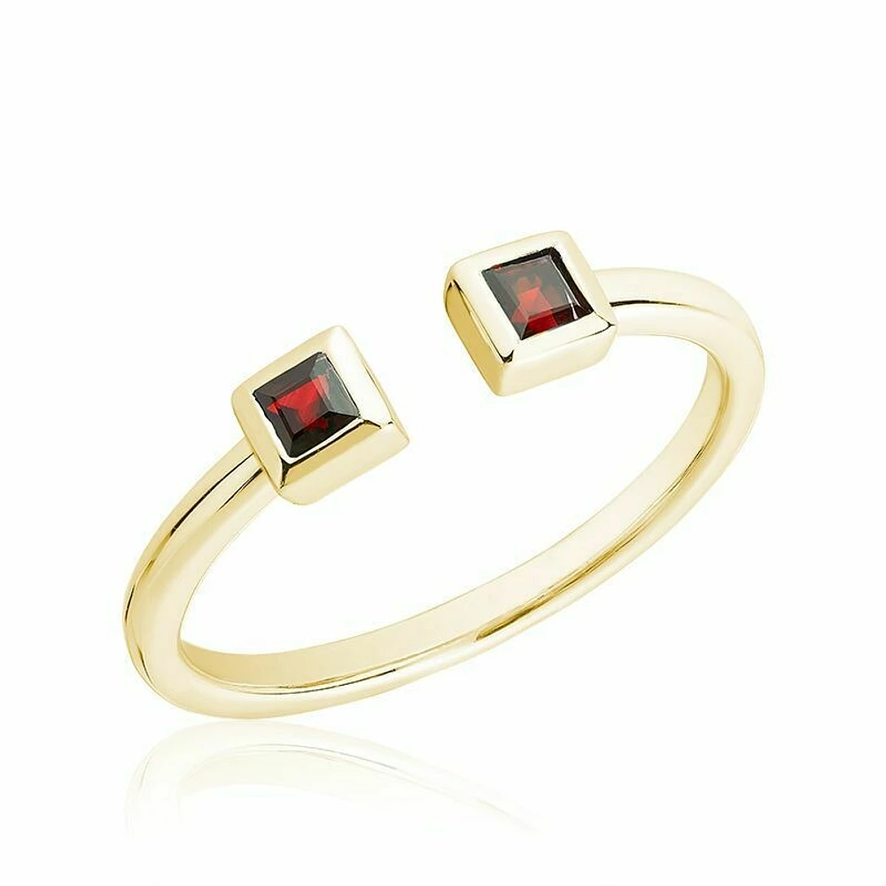 Split Open Shank Ruby Ring Gold