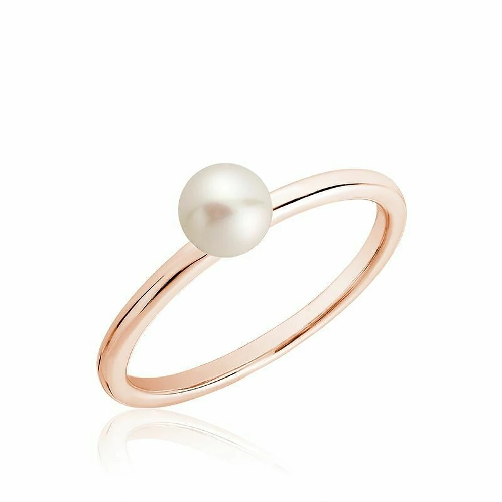 Cultured Freshwater Pearl Ring Rose Gold