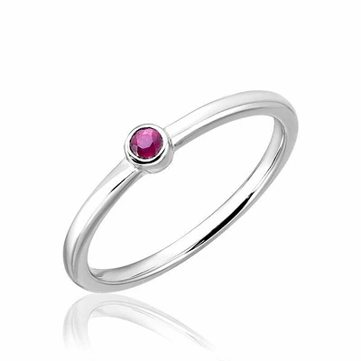 Ruby Stackable Ring Gold