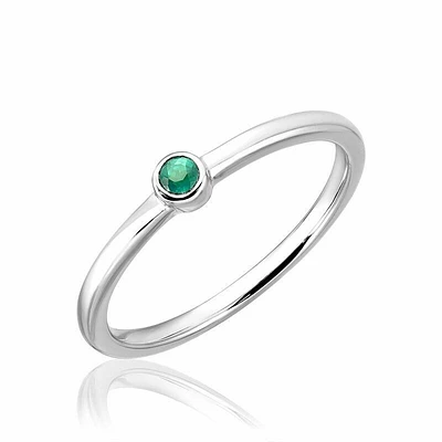 Emerald Stackable Ring Gold