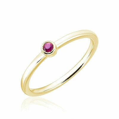 Ruby Stackable Ring Yellow Gold