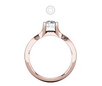 Solitaire Diamond Ring Knife Edge Four Prong