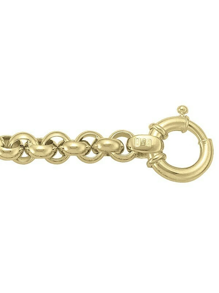 Yellow Gold Hollow Fancy Rolo Bracelet 14KT & 18KT