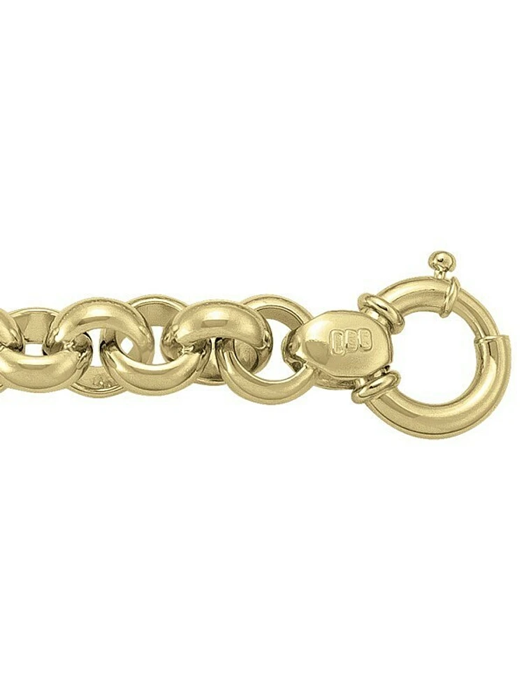 Yellow Gold Hollow Fancy Rolo Bracelet 14KT & 18KT