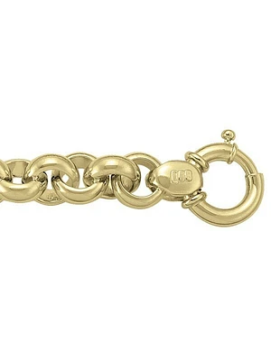 Yellow Gold Hollow Fancy Rolo Bracelet 14KT & 18KT