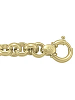 Yellow Gold Hollow Fancy Rolo Bracelet 14KT & 18KT