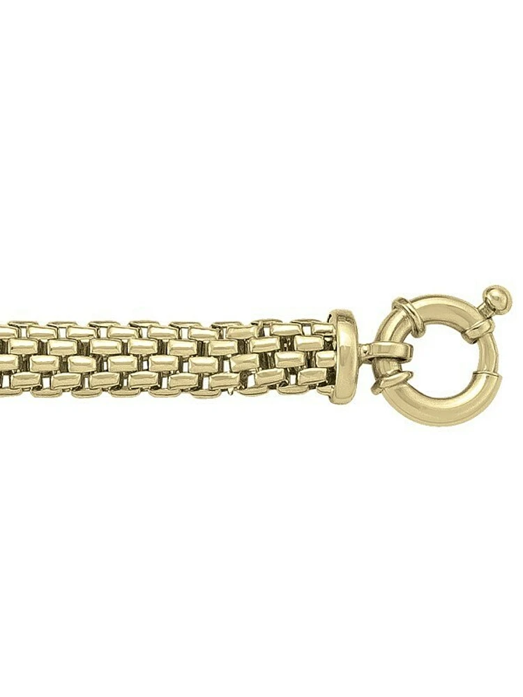 Yellow Gold Hollow Mesh Fancy Link 14KT