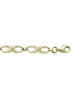 Yellow Gold Infinity Hollow Link Bracelet 10KT