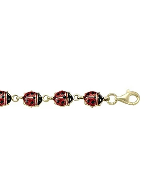 Yellow Gold Lady Bug Bracelet 10KT