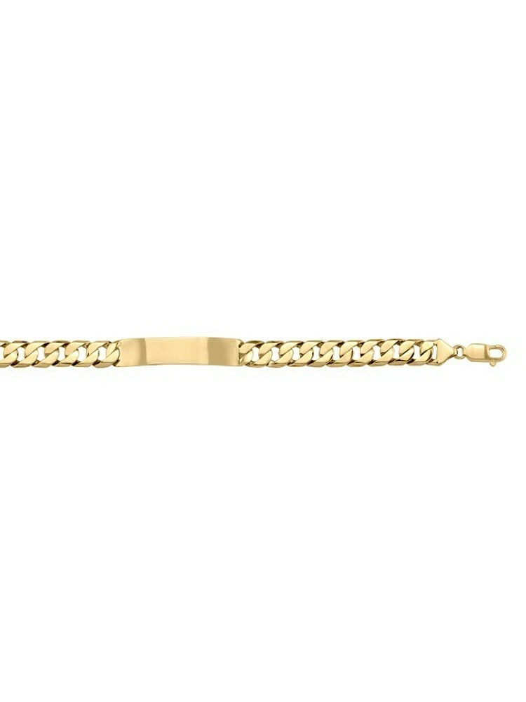 Yellow Gold Solid ID Bracelet 10KT