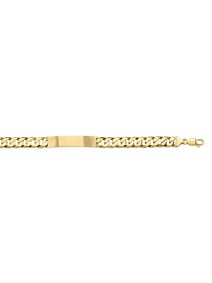 Yellow Gold Solid ID Bracelet 10KT