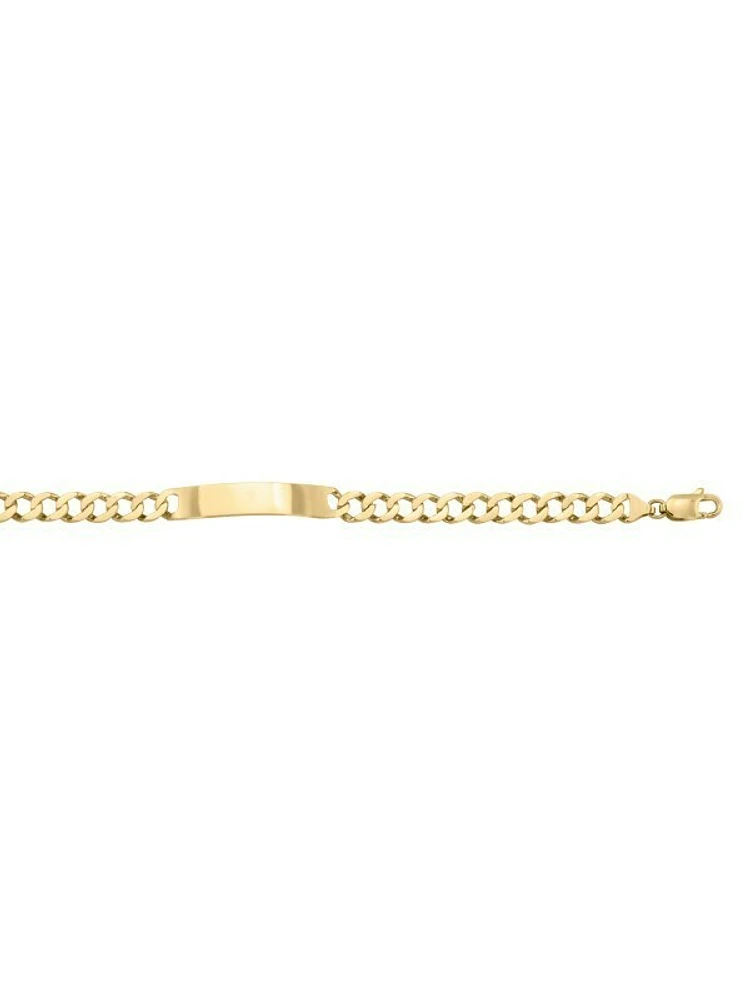 Yellow Gold Solid Bismark ID Bracelet 10KT, 14KT & 18KT