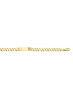 Yellow Gold Solid Bismark ID Bracelet 10KT, 14KT & 18KT