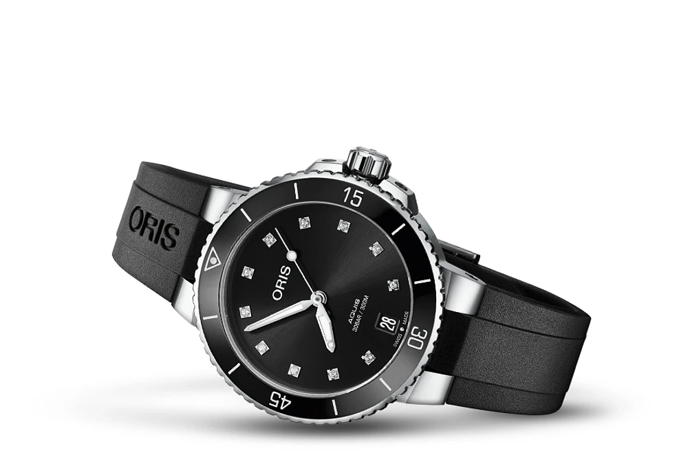 Oris Aquis Date Diamonds Black Dial 37MM Automatic