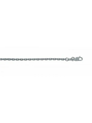 White Gold Oval Cable Link 14KT