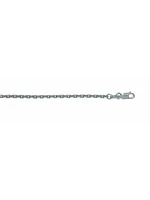 White Gold Oval Cable Link 14KT