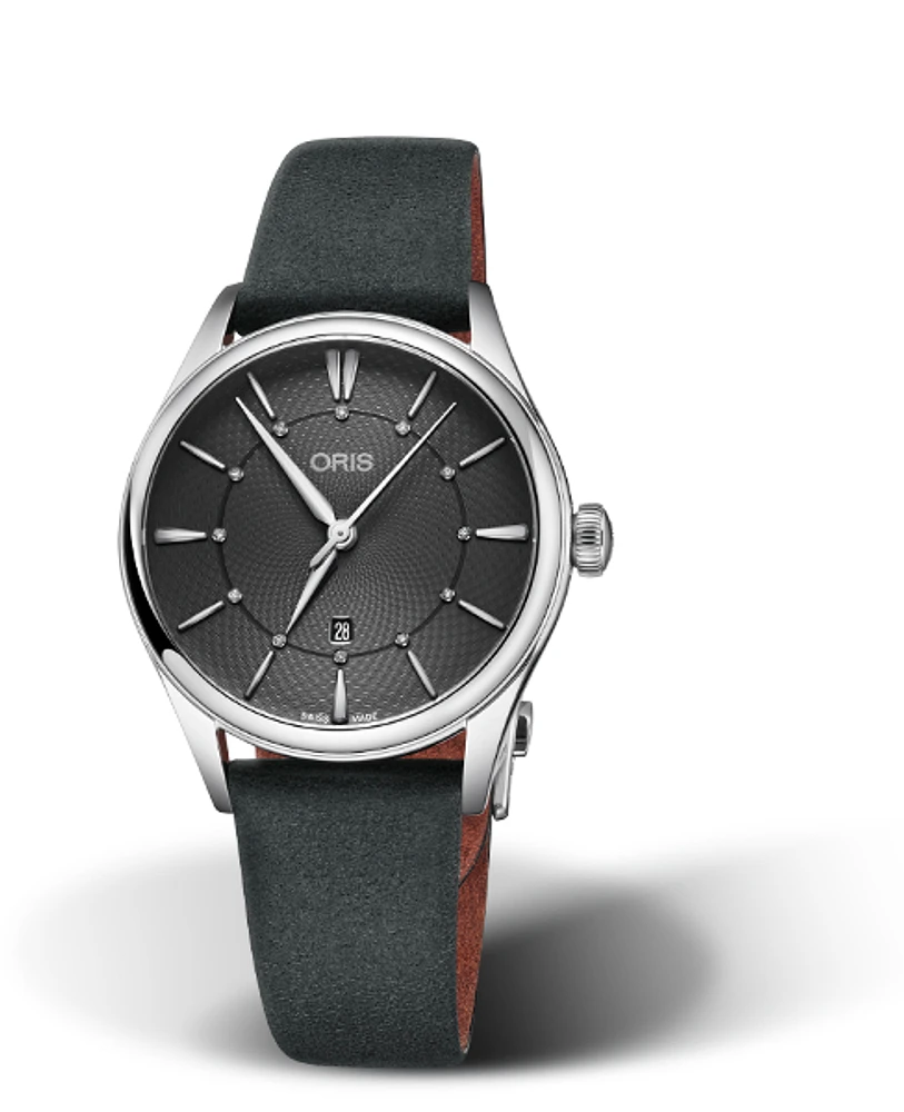 Oris Artelier Date Diamonds Grey Dial 33MM Automatic