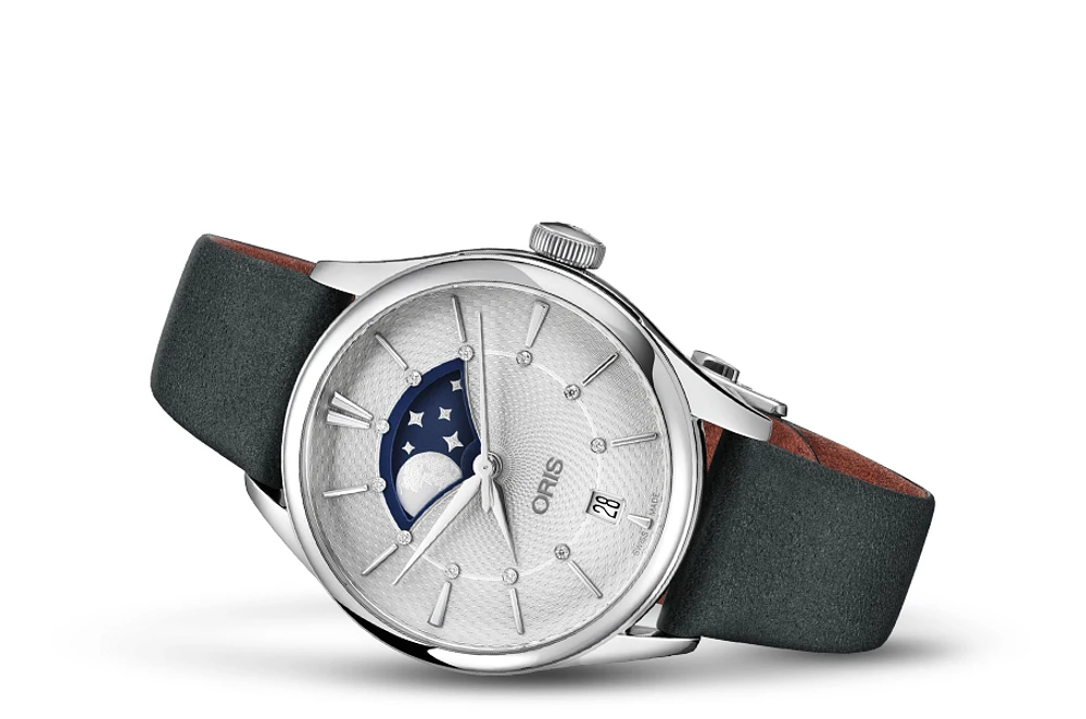 Oris Artelier Grande Lune, Date Silver Dial 36MM Automatic