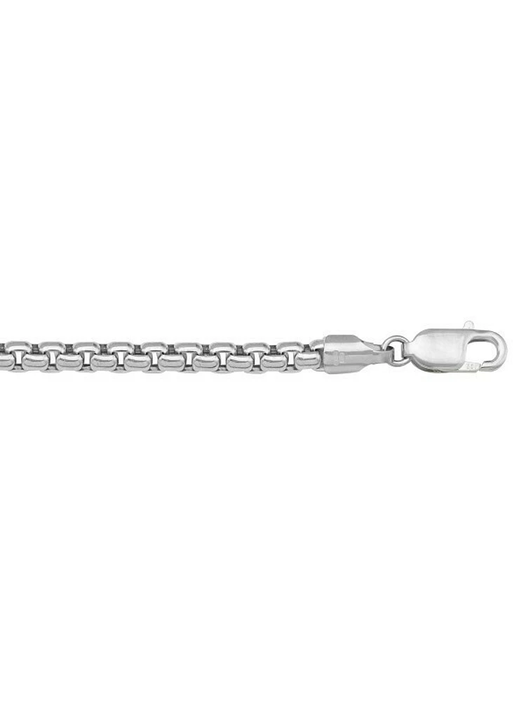 White Gold Hollow Box Link Bracelet 14KT & 18KT