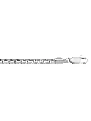 White Gold Hollow Box Link Chain 14KT